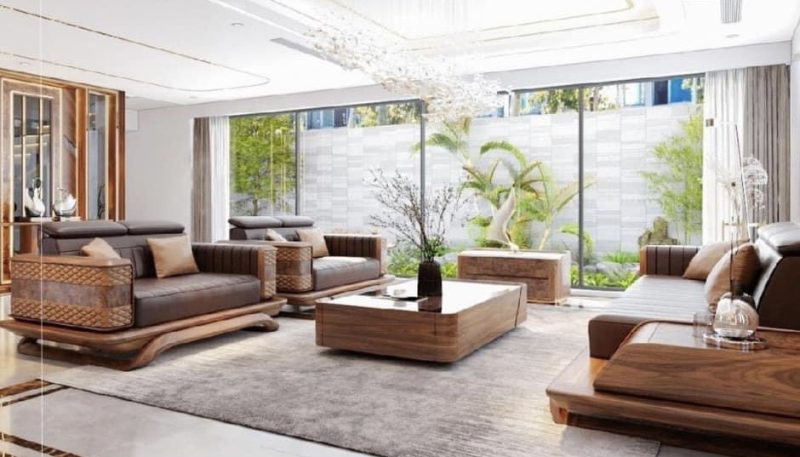 Sofa gỗ óc chó