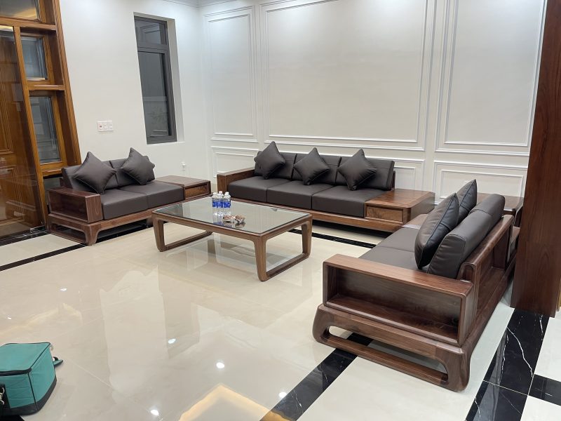 Sofa gỗ óc chó