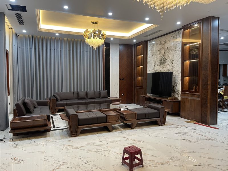 Sofa gỗ óc chó