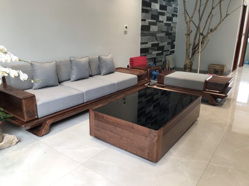 Sofa gỗ óc chó