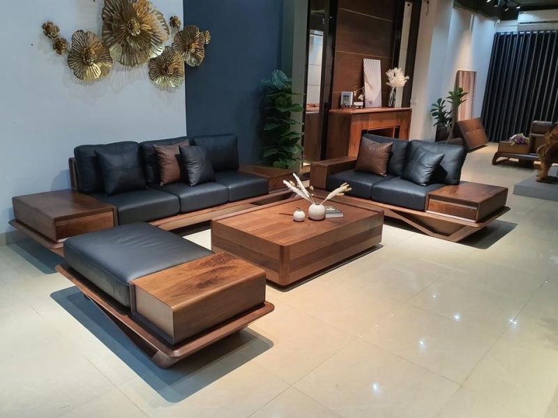 Sofa gỗ óc chó