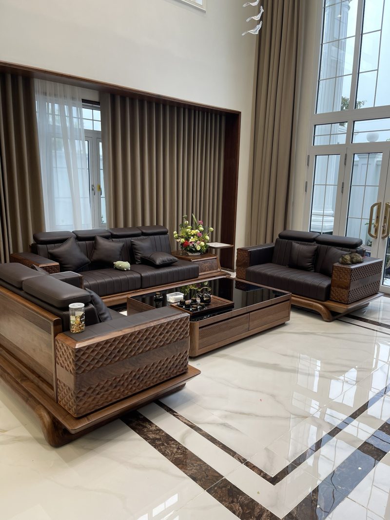 Sofa gỗ óc chó