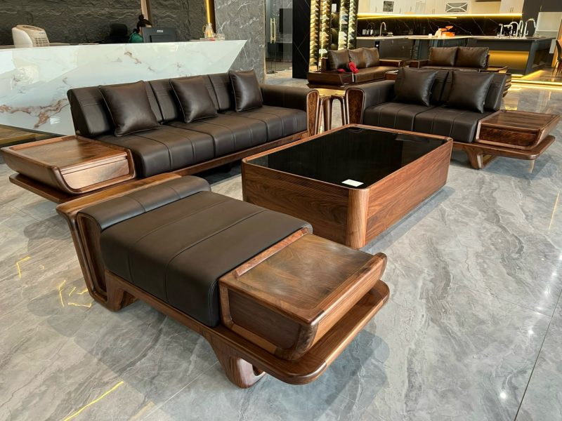 Sofa gỗ óc chó