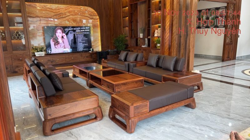 Sofa gỗ óc chó